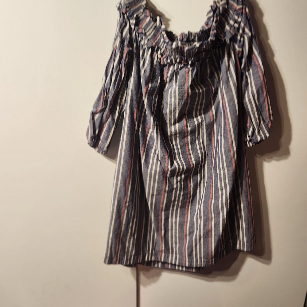 Kensie Multicolor Striped Off-Shoulder Blouse